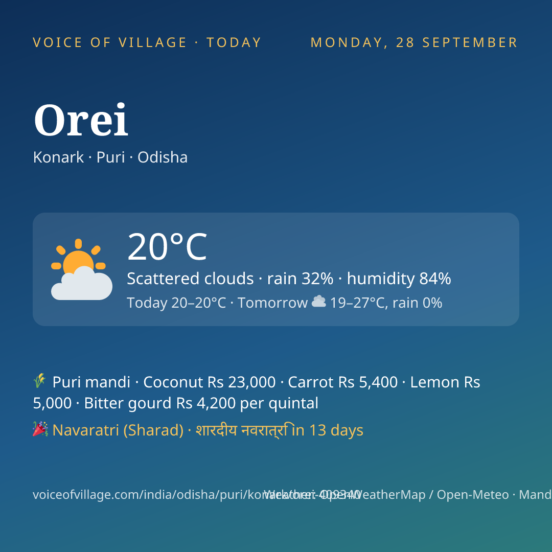 Orei today