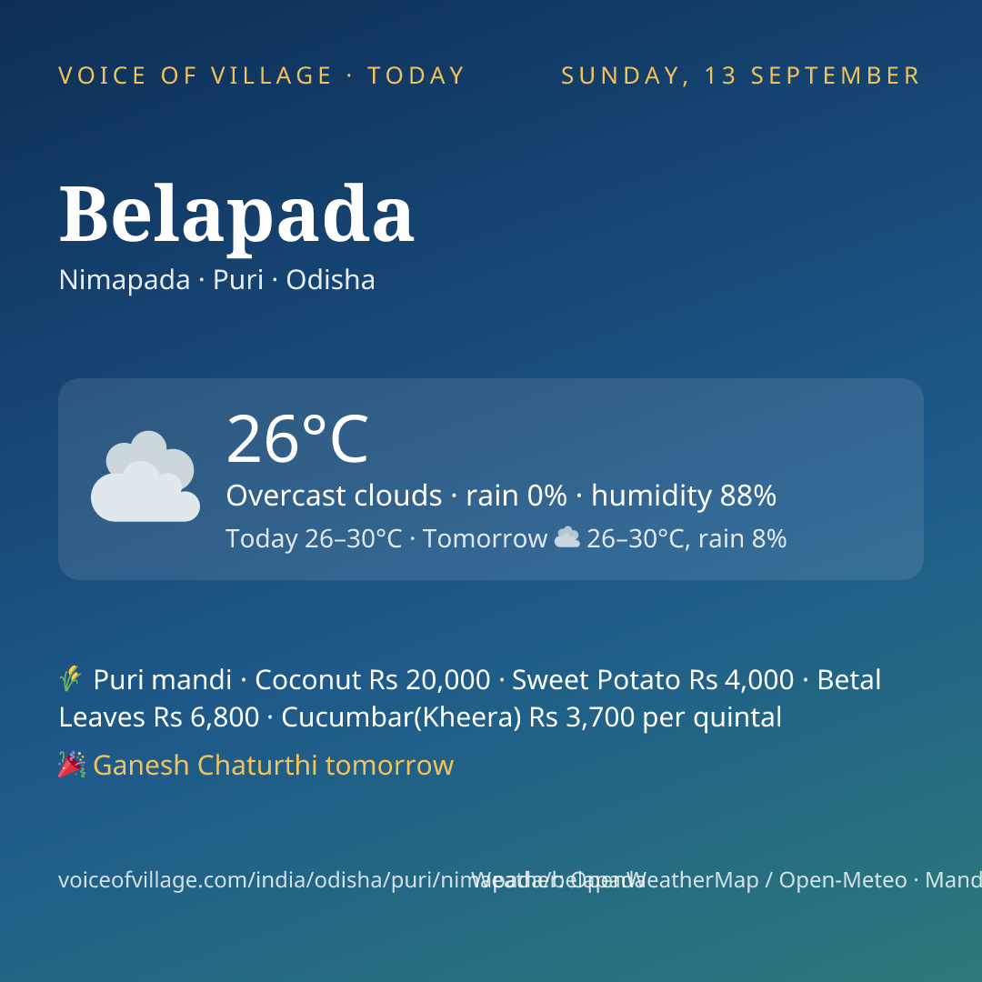 Belapada today