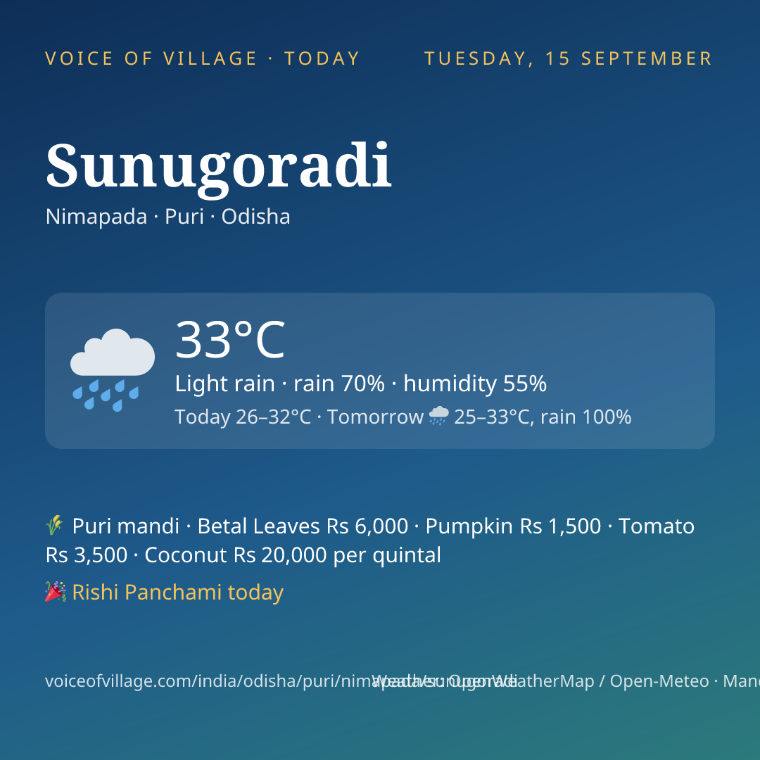 Sunugoradi today