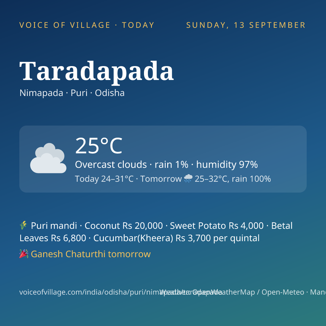 Taradapada today