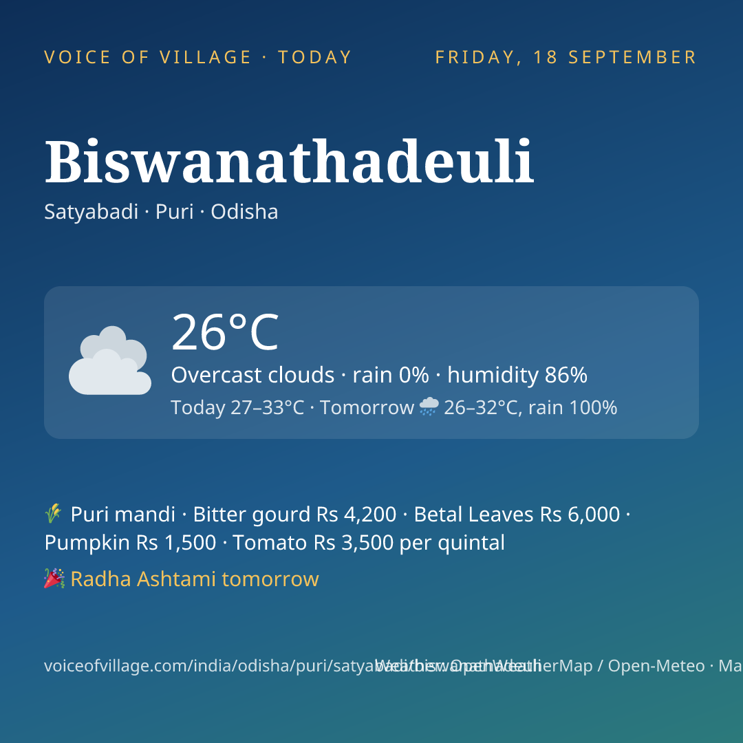 Biswanathadeuli today