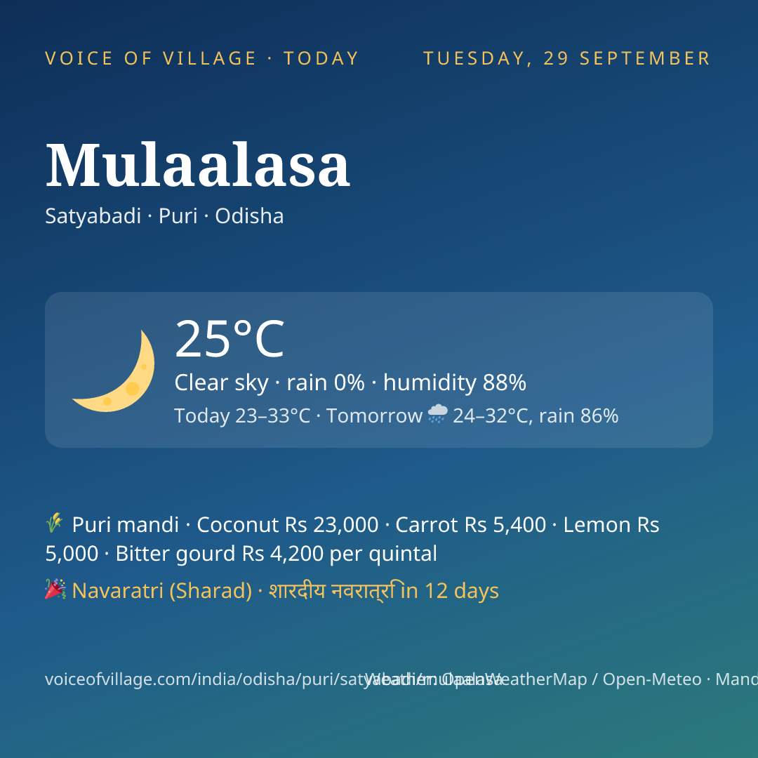 Mulaalasa today