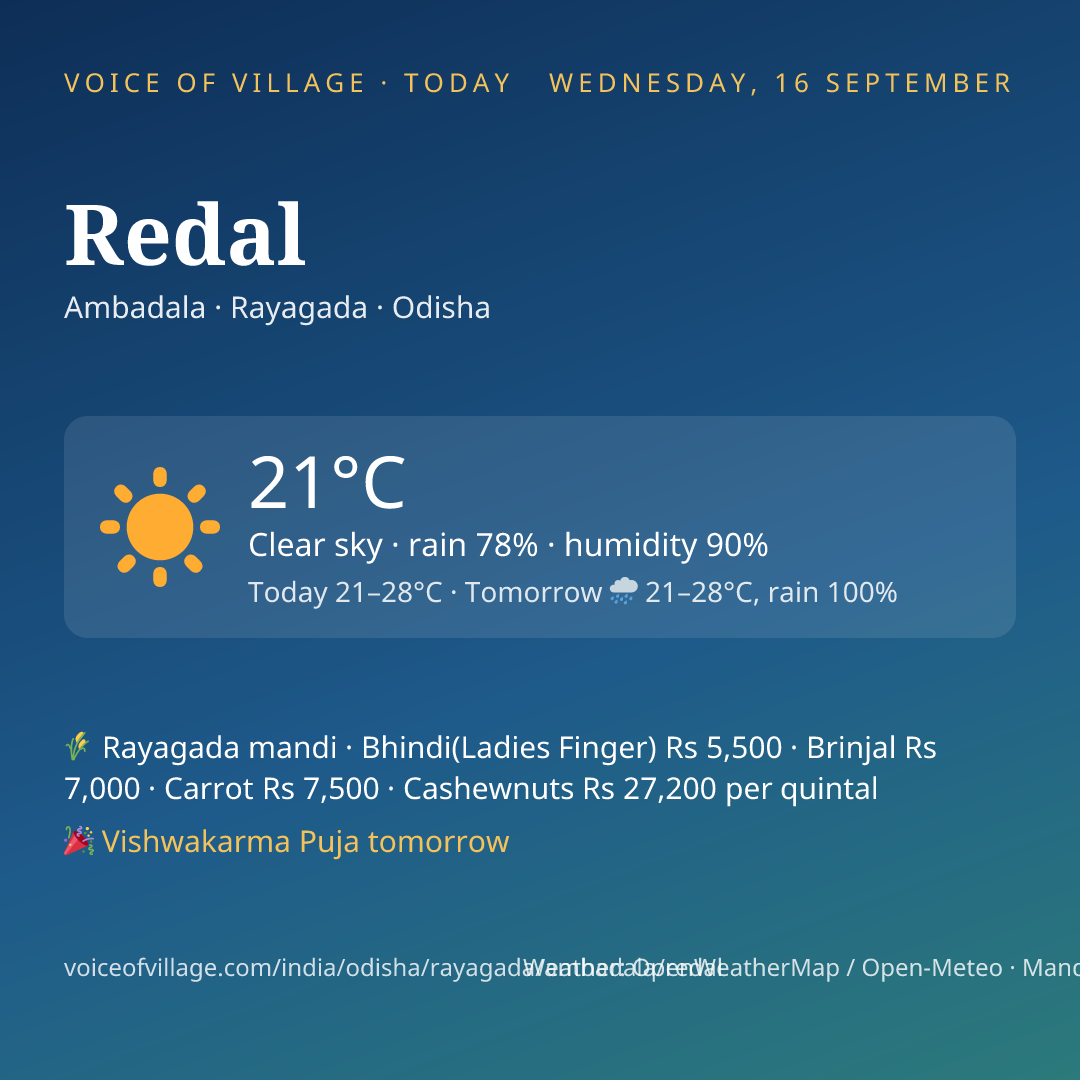 Redal today