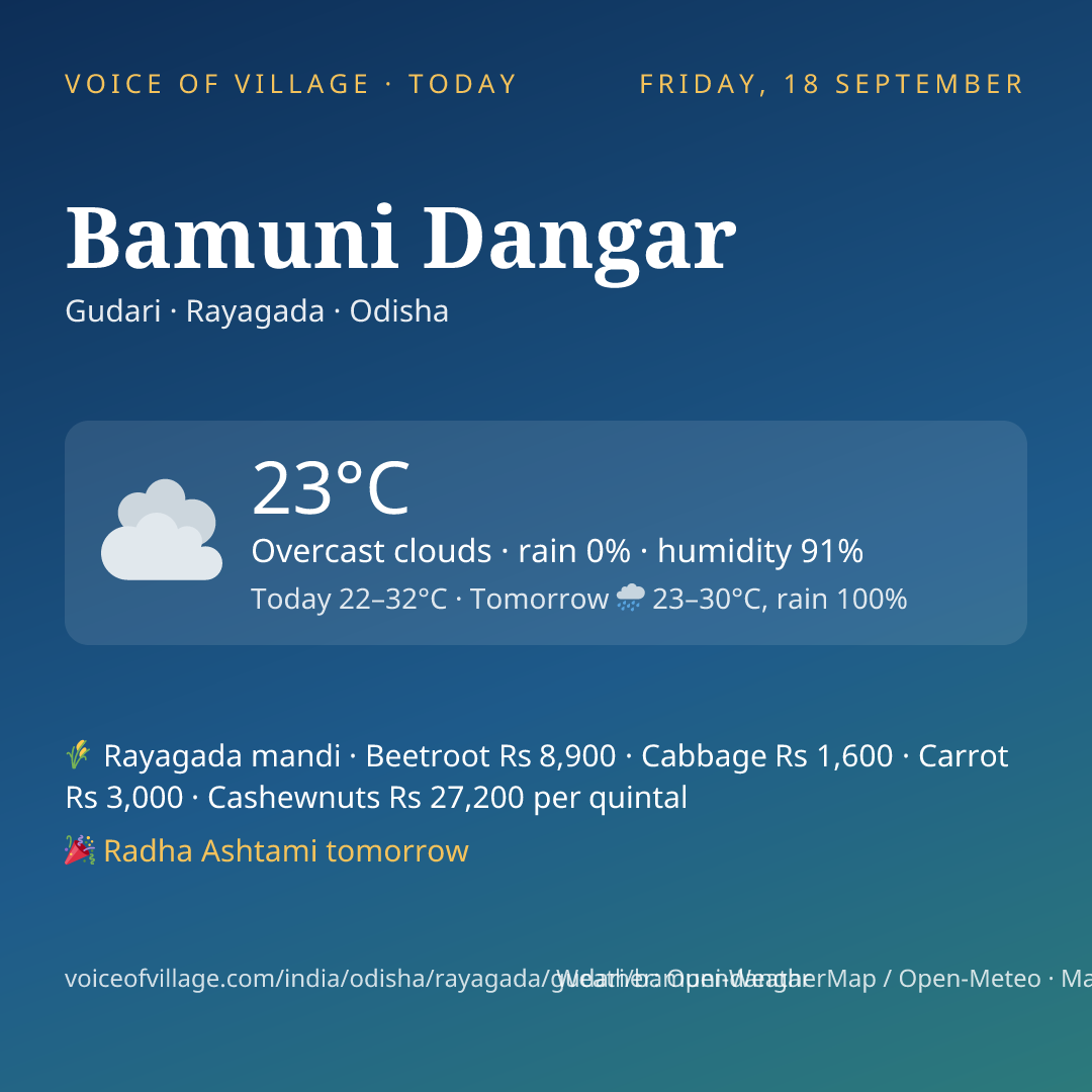 Bamuni Dangar today
