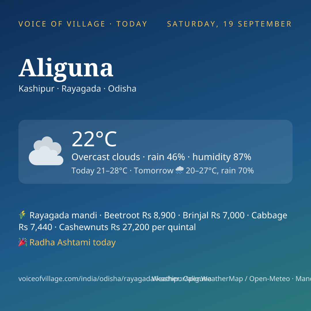 Aliguna today