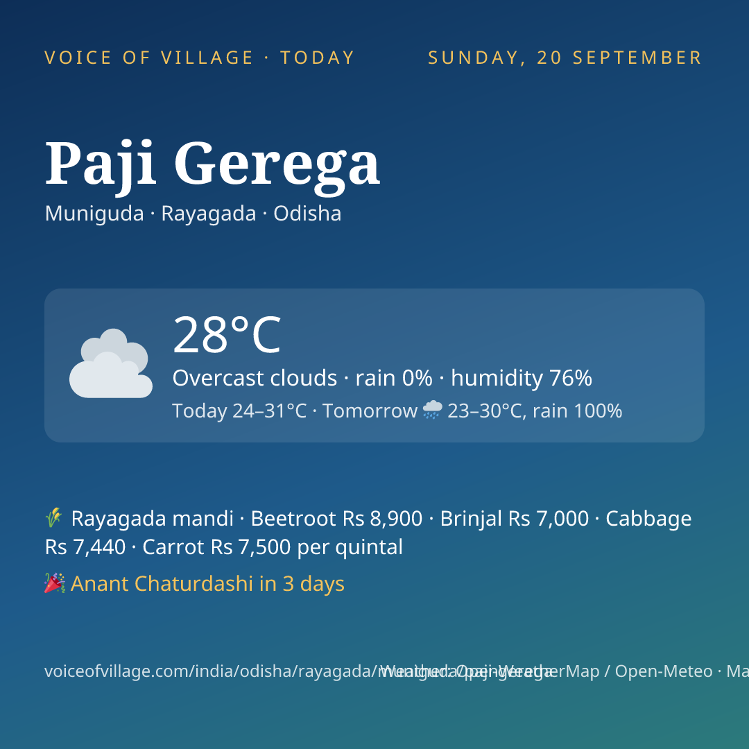 Paji Gerega today