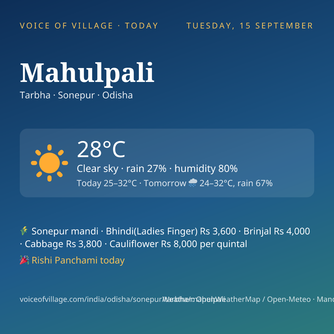 Mahulpali today