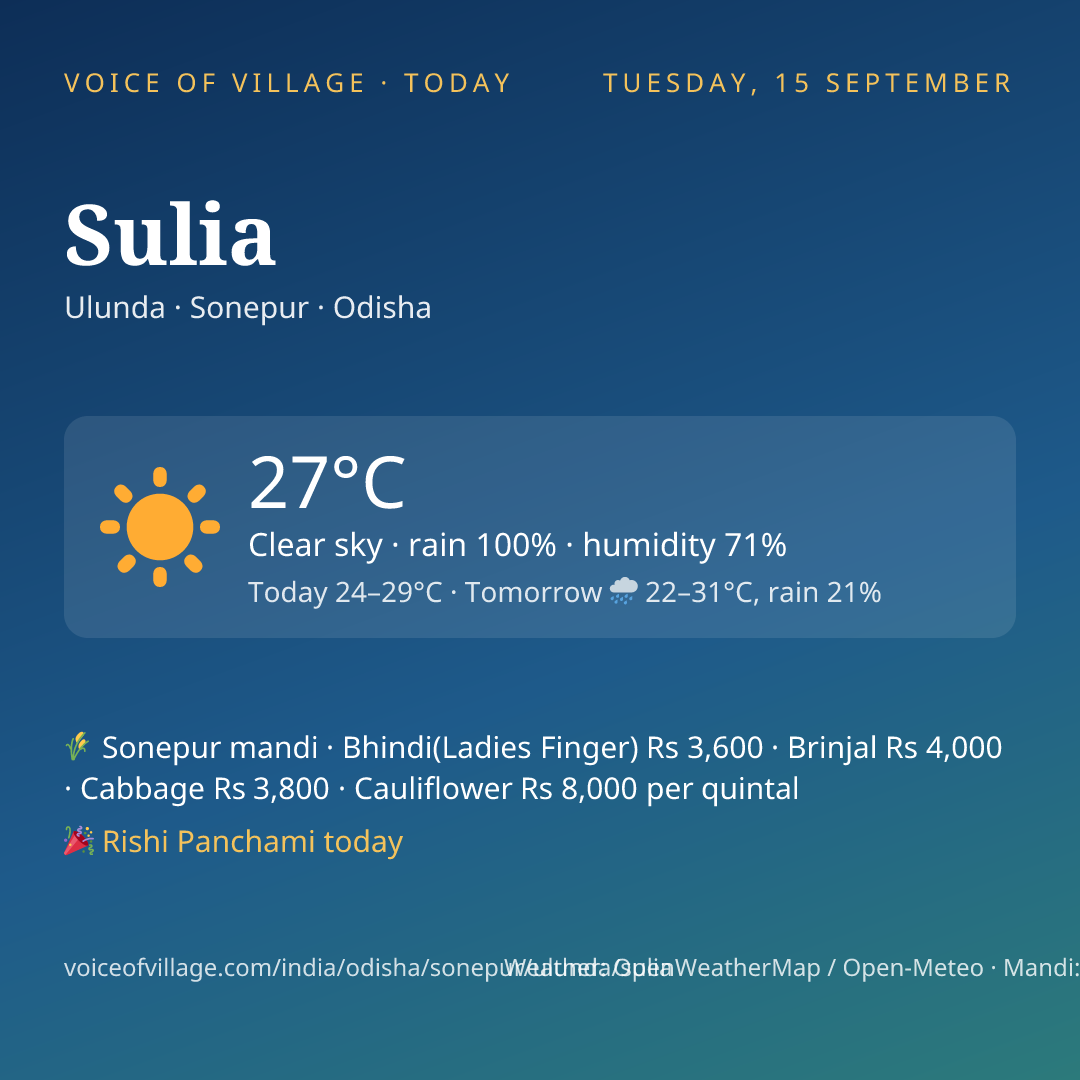 Sulia today