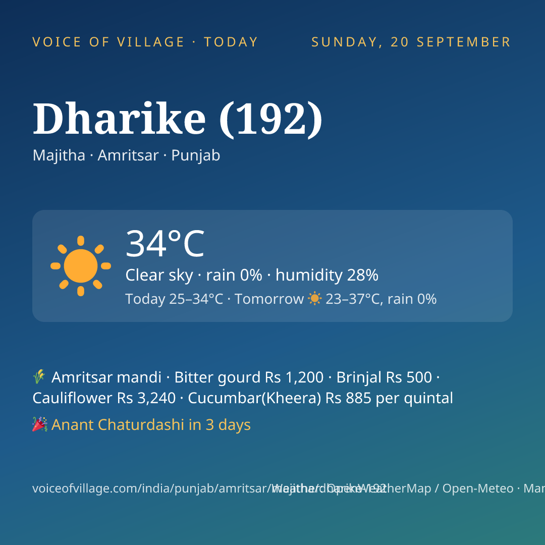 Dharike (192) today