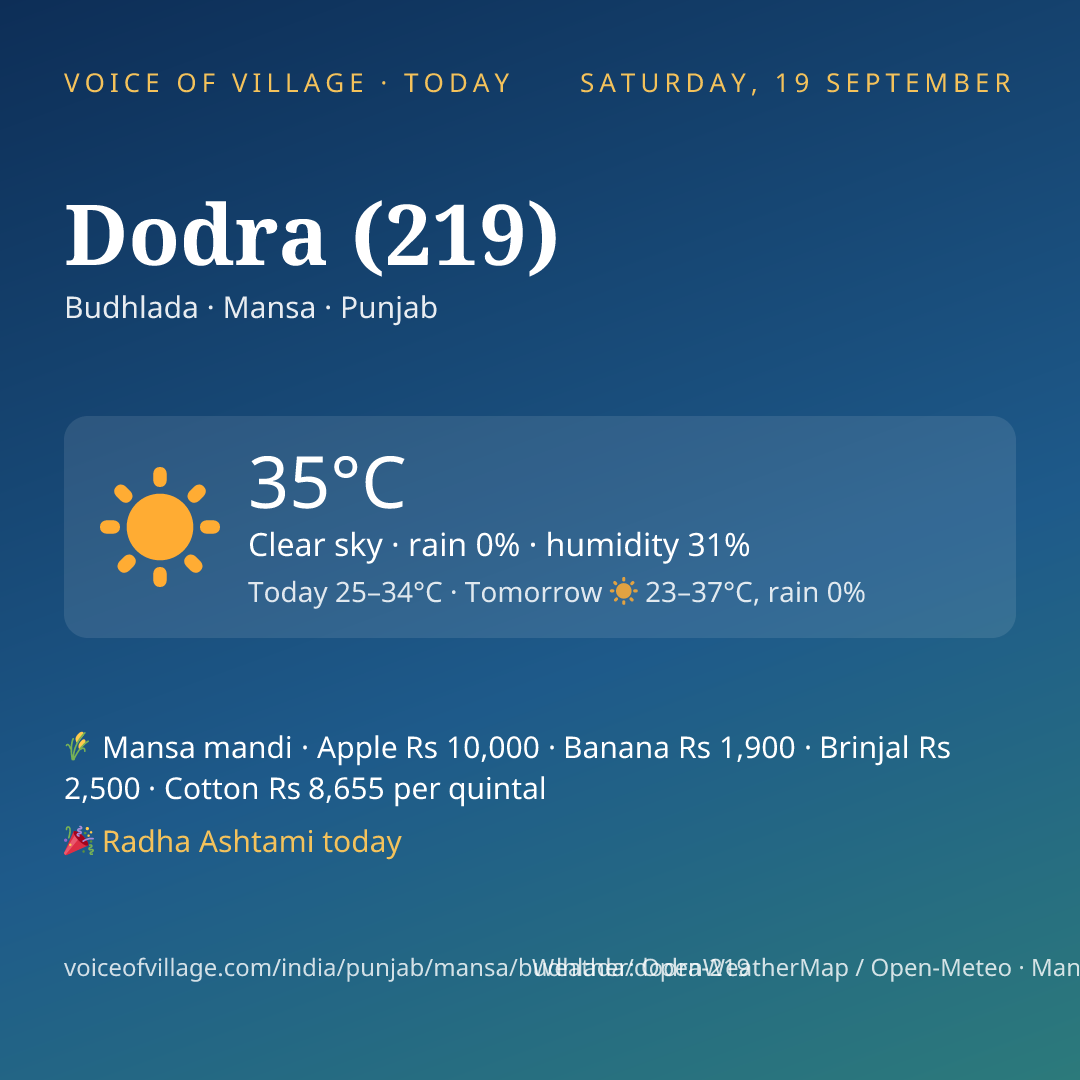 Dodra (219) today