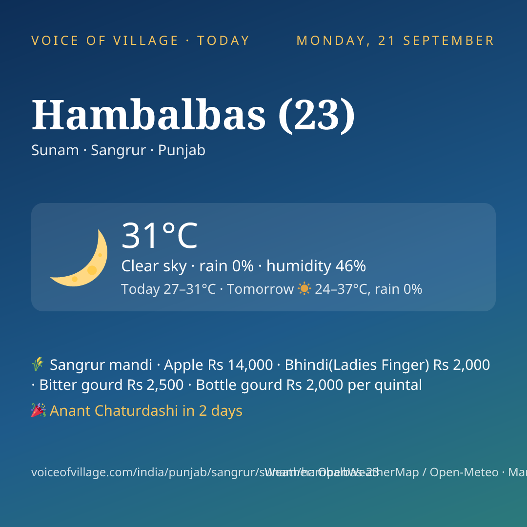 Hambalbas (23) today