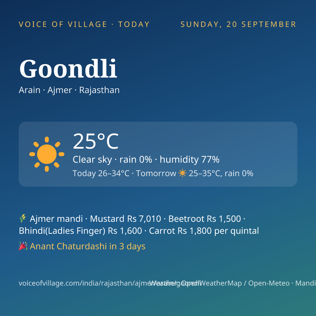 Goondli today