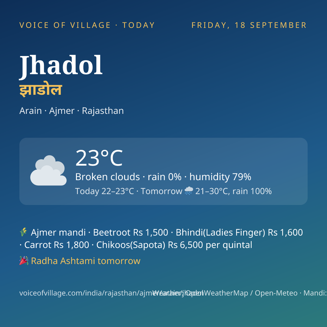 Jhadol today