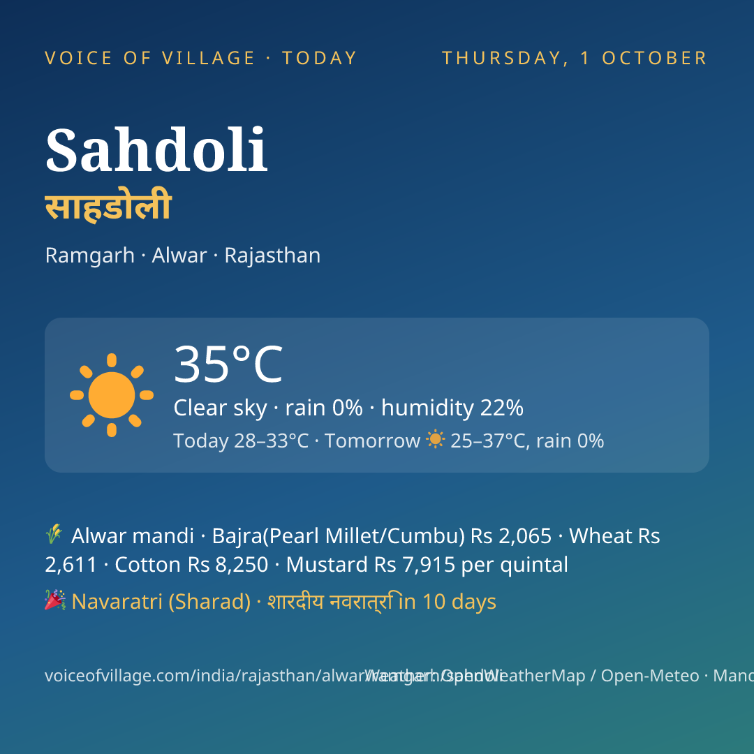 Sahdoli today