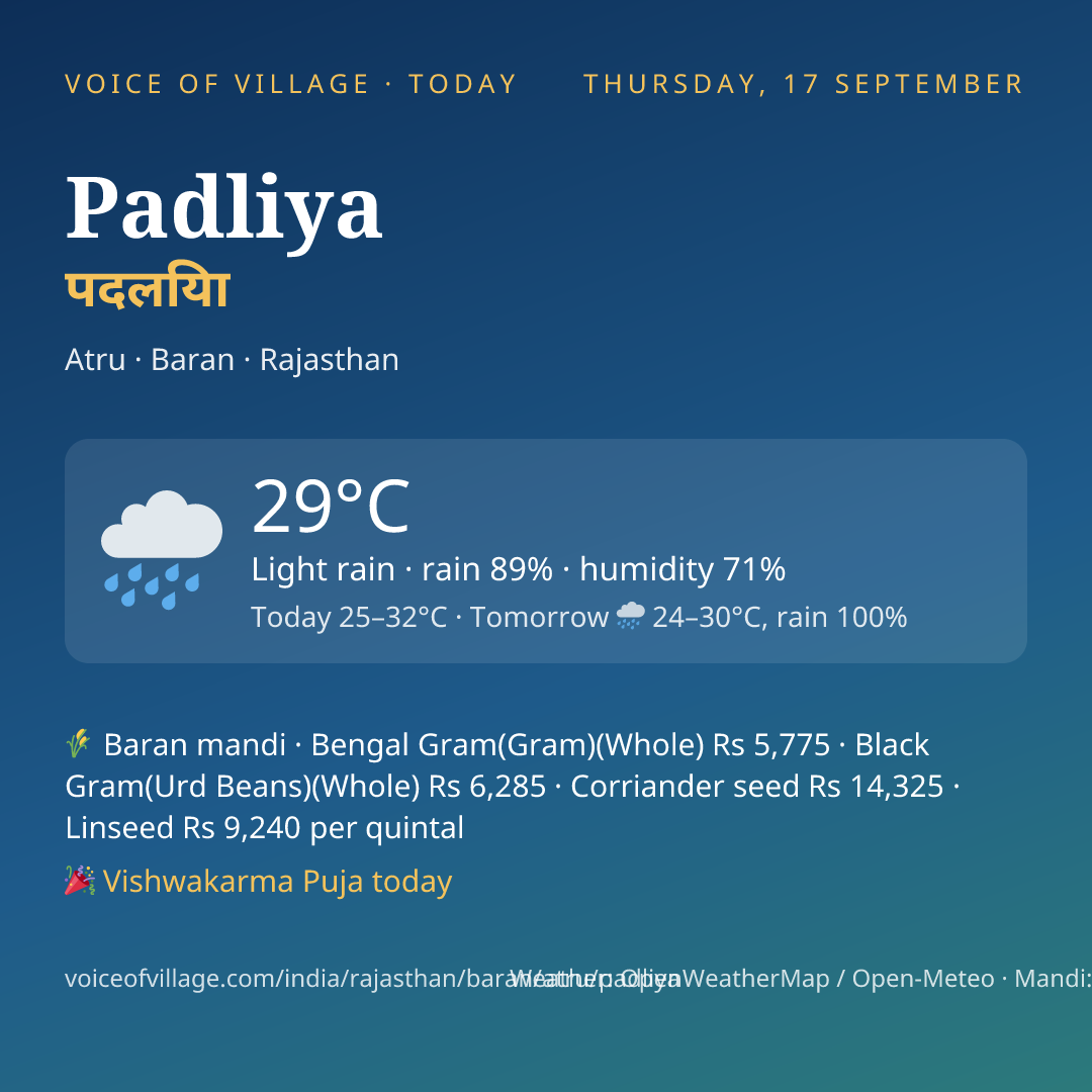 Padliya today
