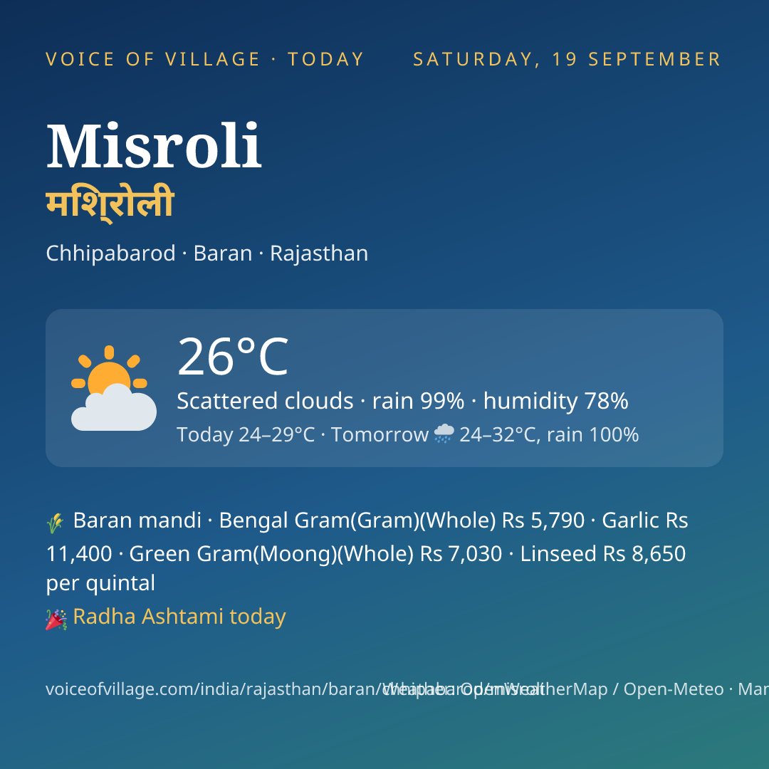 Misroli today