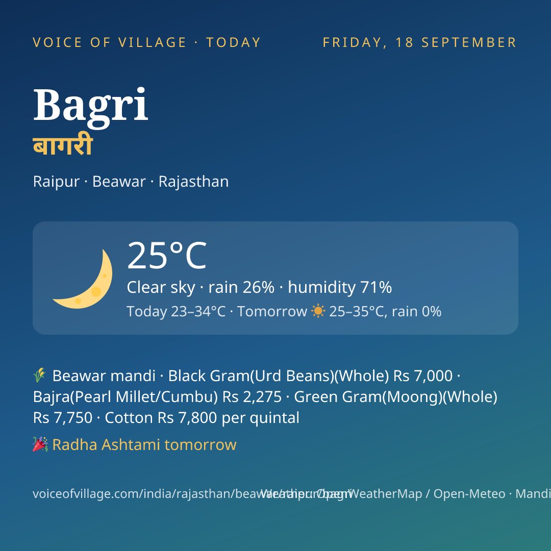 Bagri today