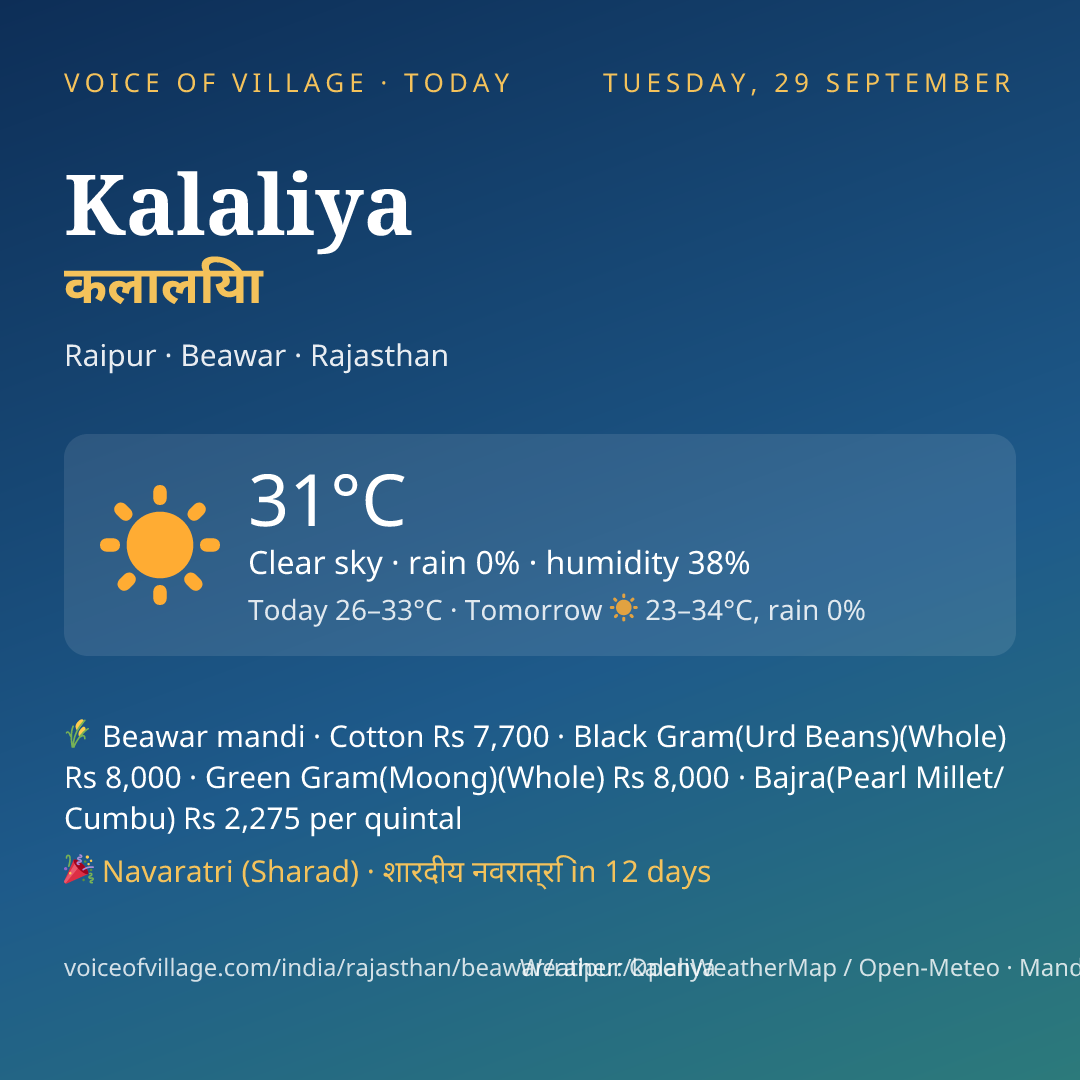Kalaliya today