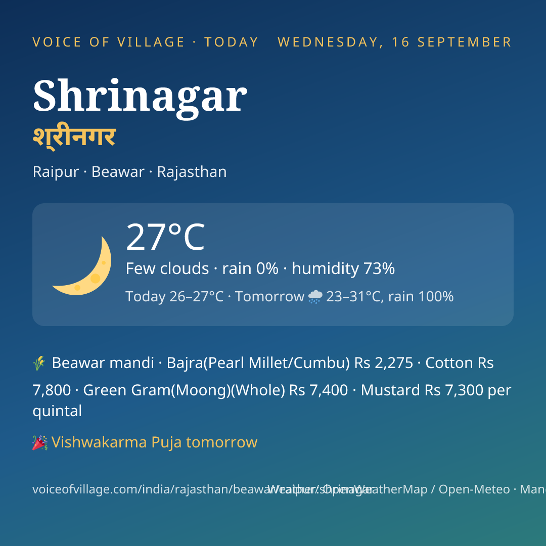 Shrinagar today