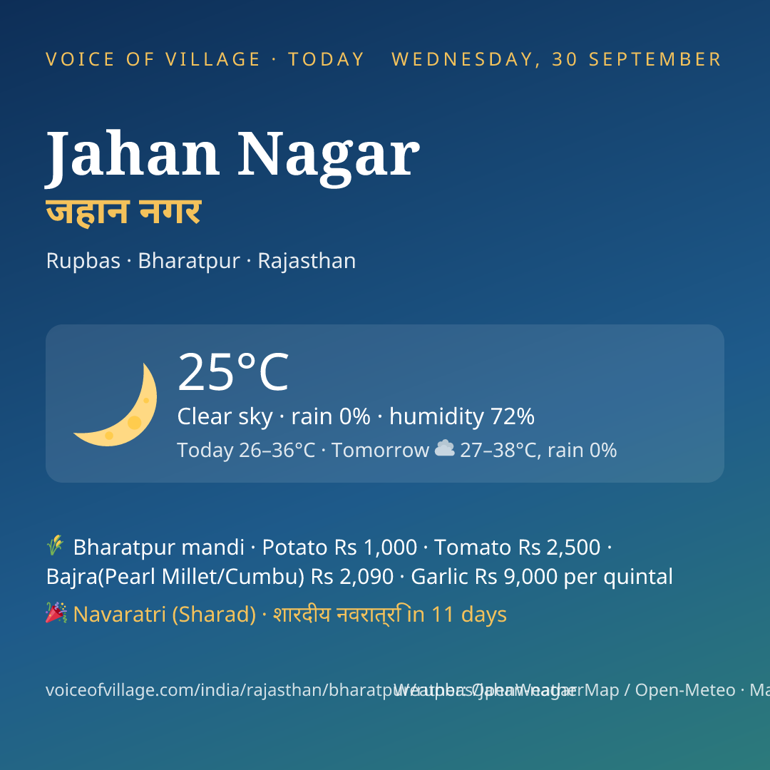 Jahan Nagar today