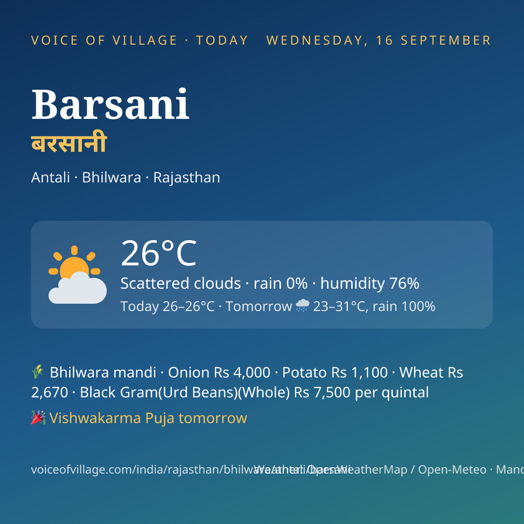 Barsani today