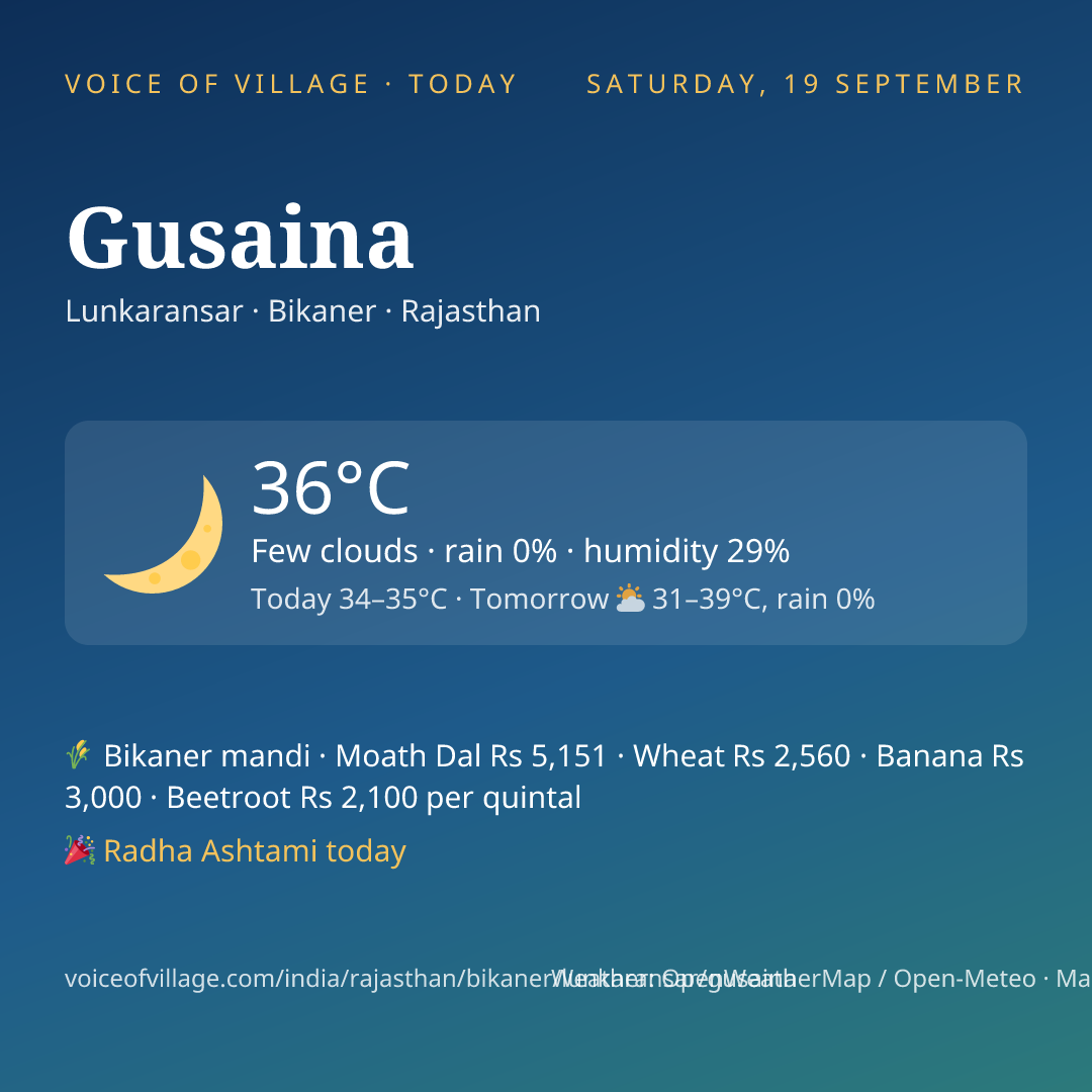 Gusaina today
