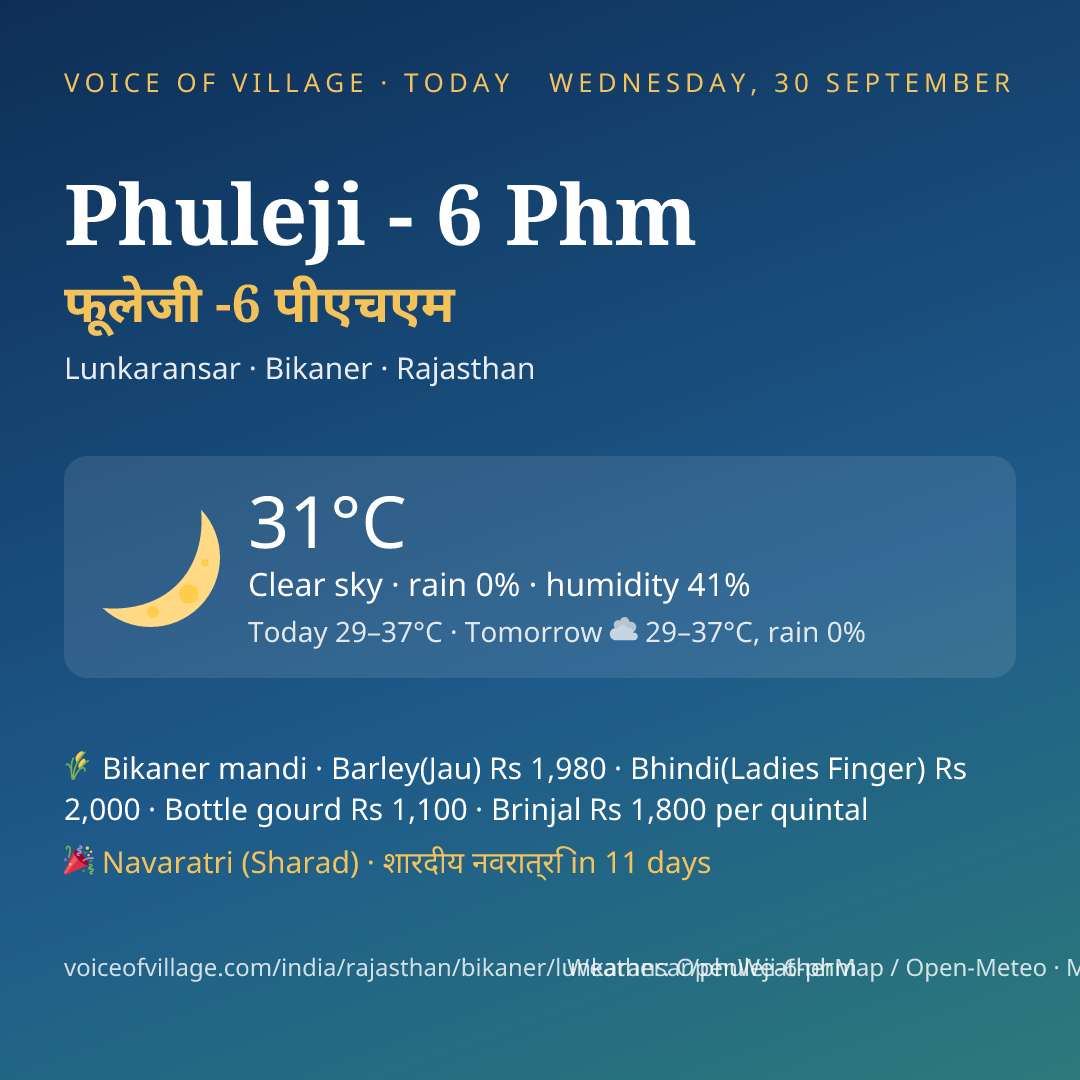 Phuleji - 6 Phm today