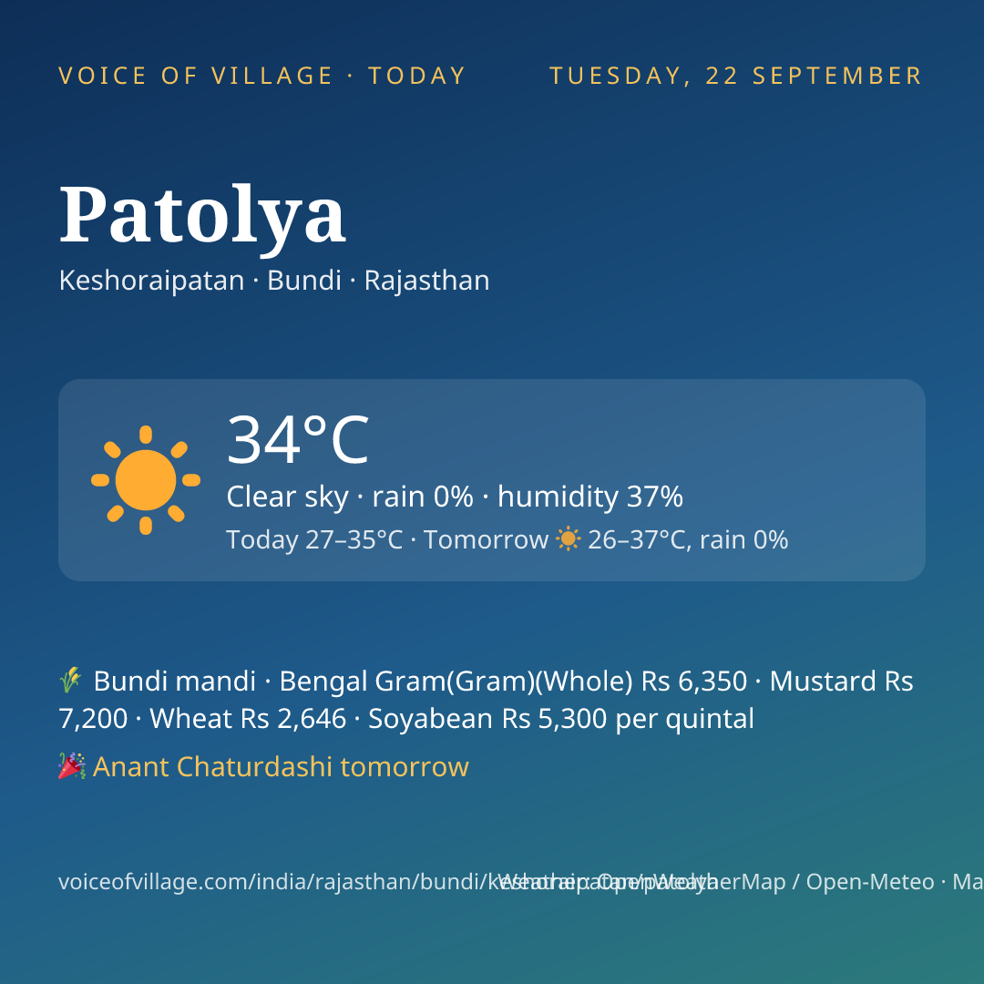 Patolya today