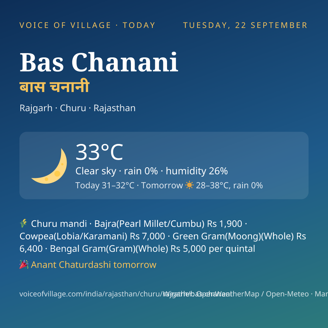Bas Chanani today