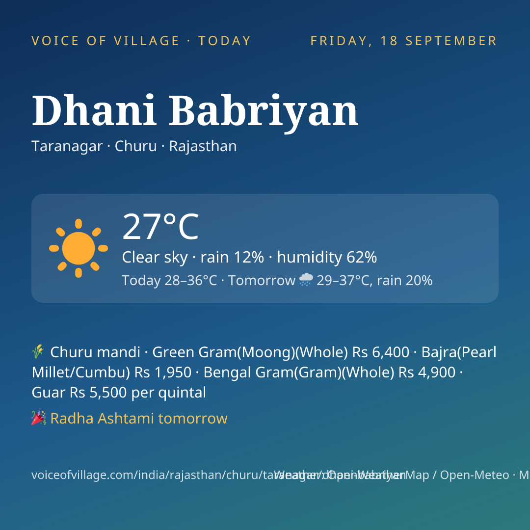 Dhani Babriyan today