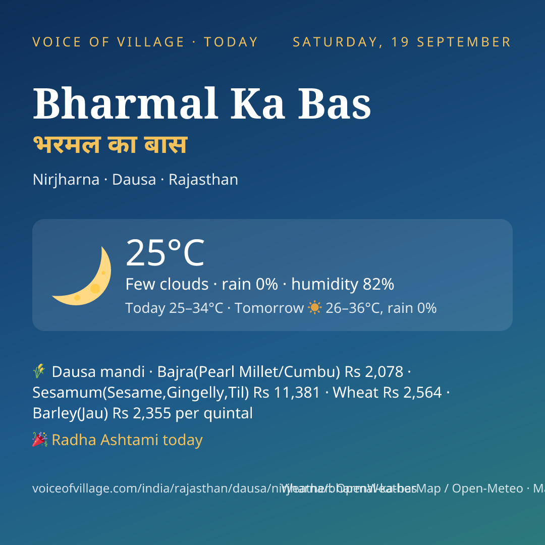 Bharmal Ka Bas today