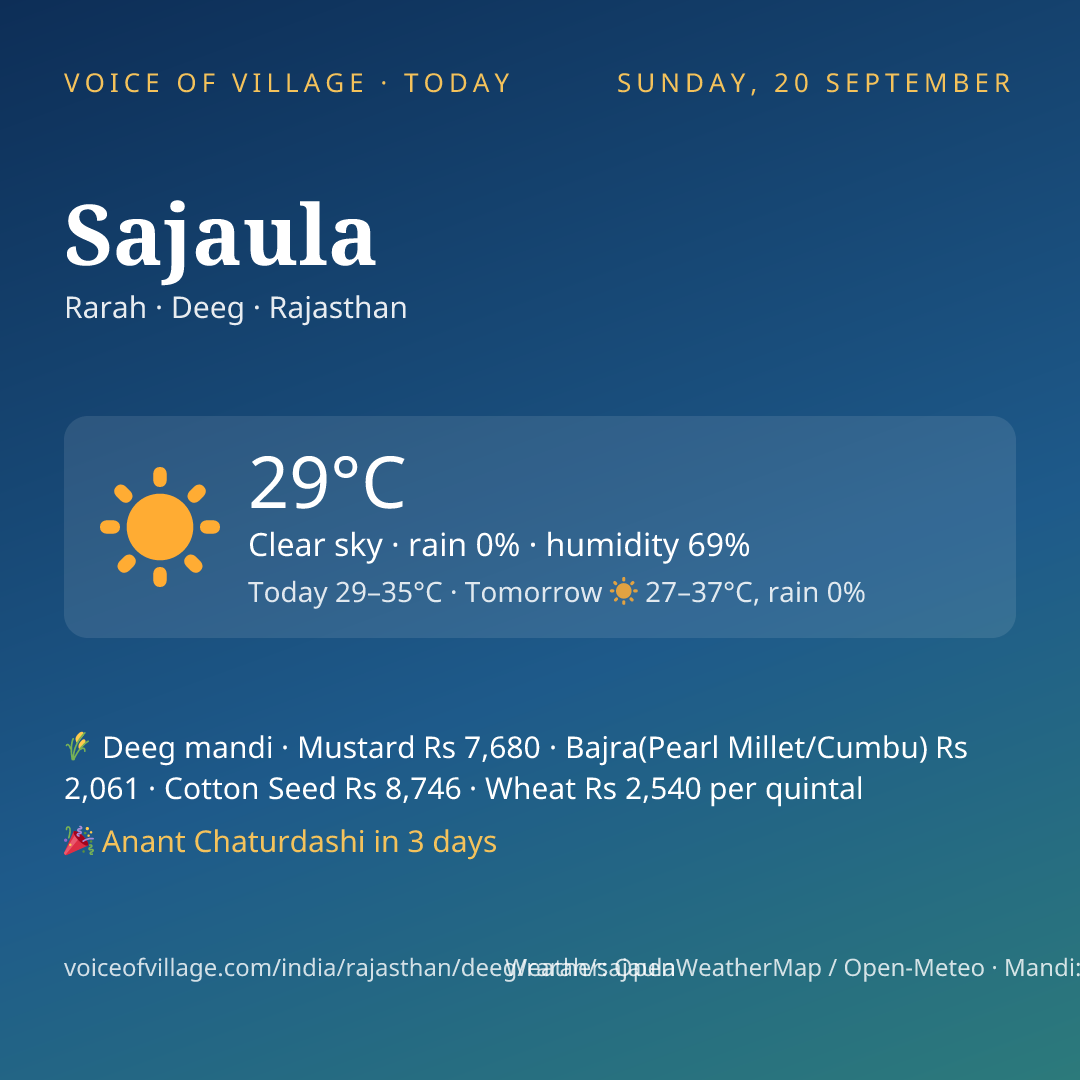 Sajaula today