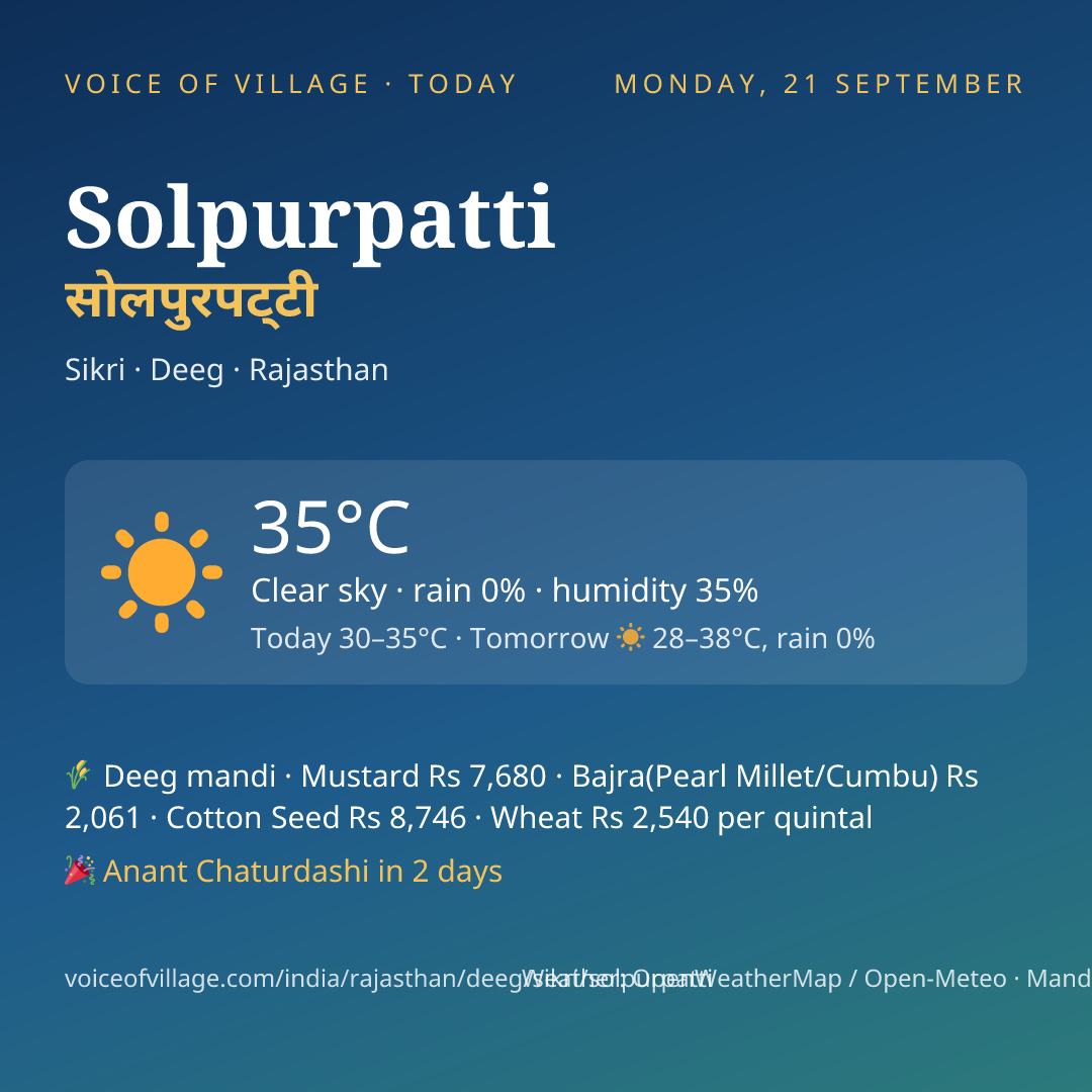 Solpurpatti today
