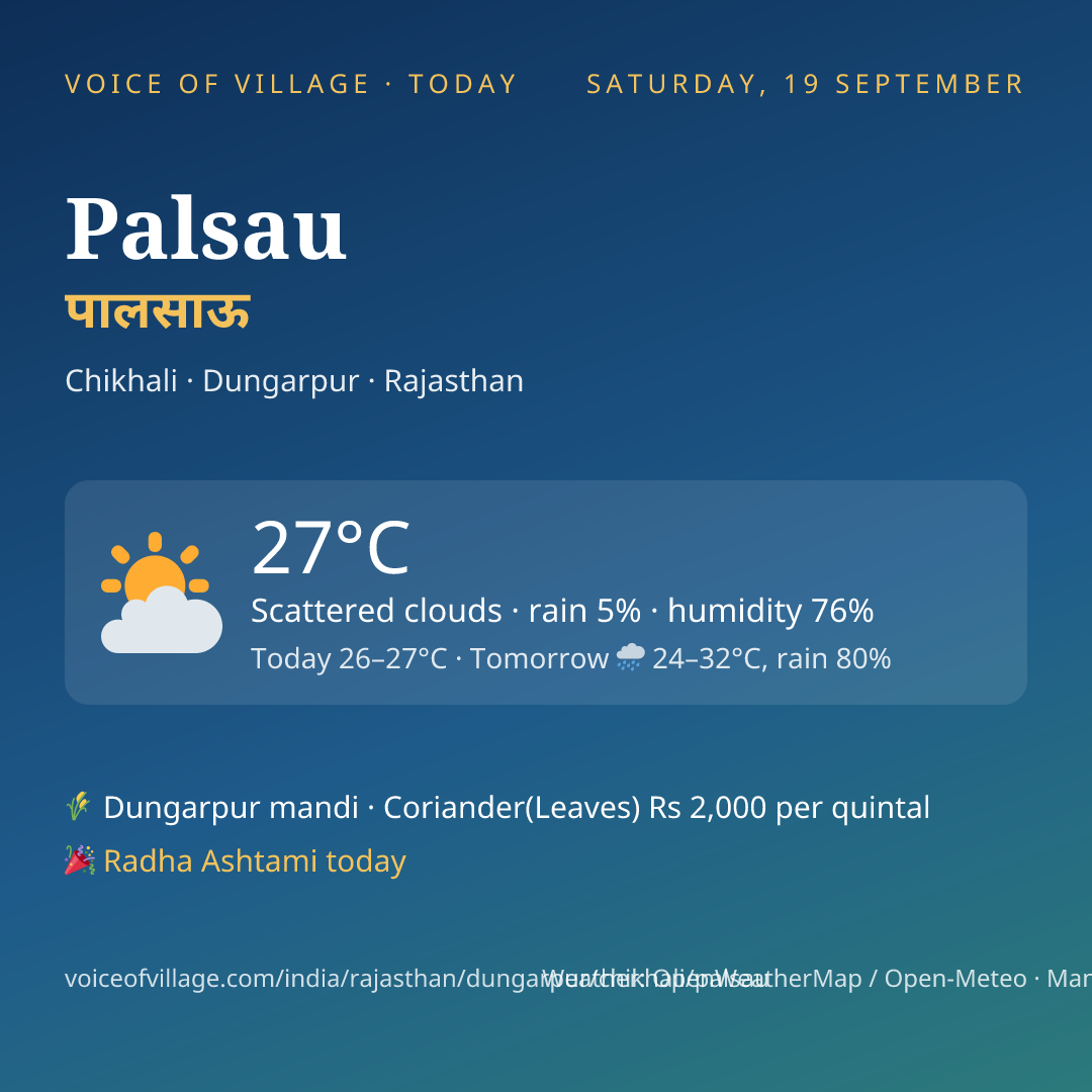 Palsau today