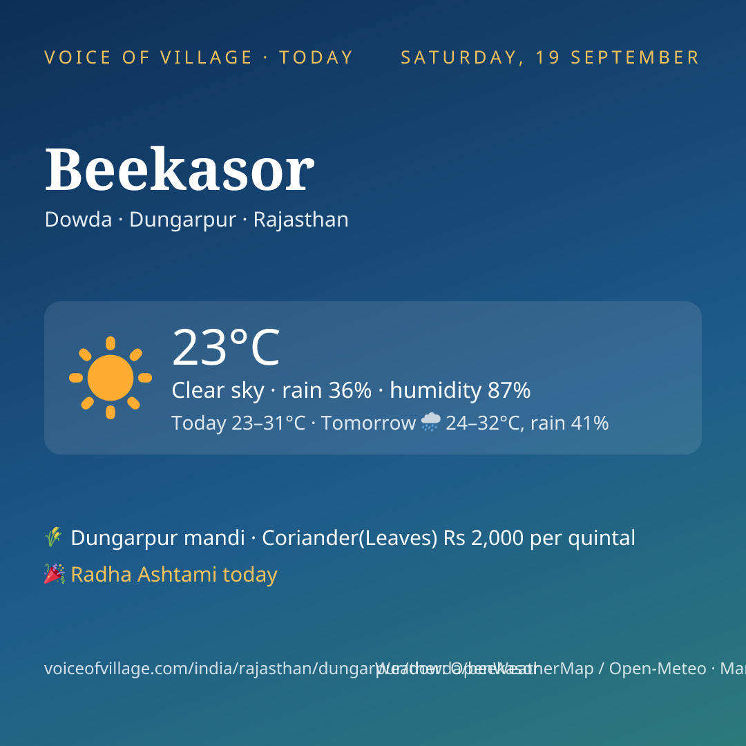 Beekasor today