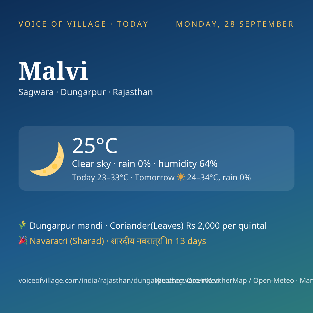 Malvi today