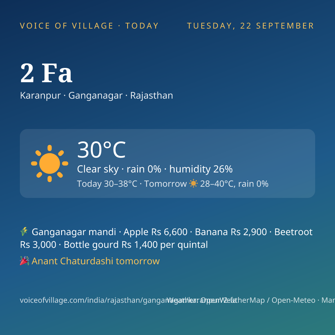 2 Fa today