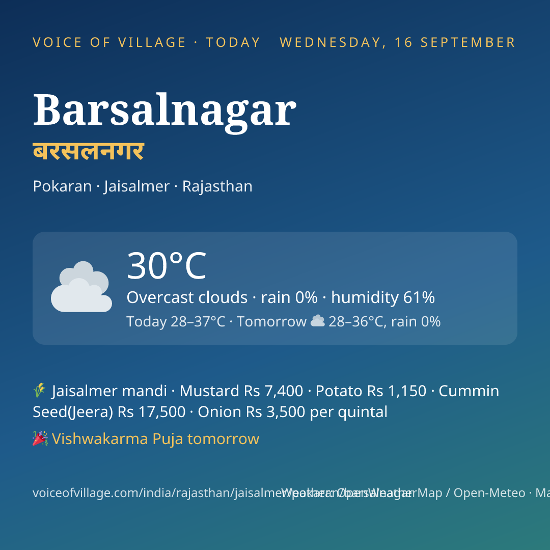 Barsalnagar today