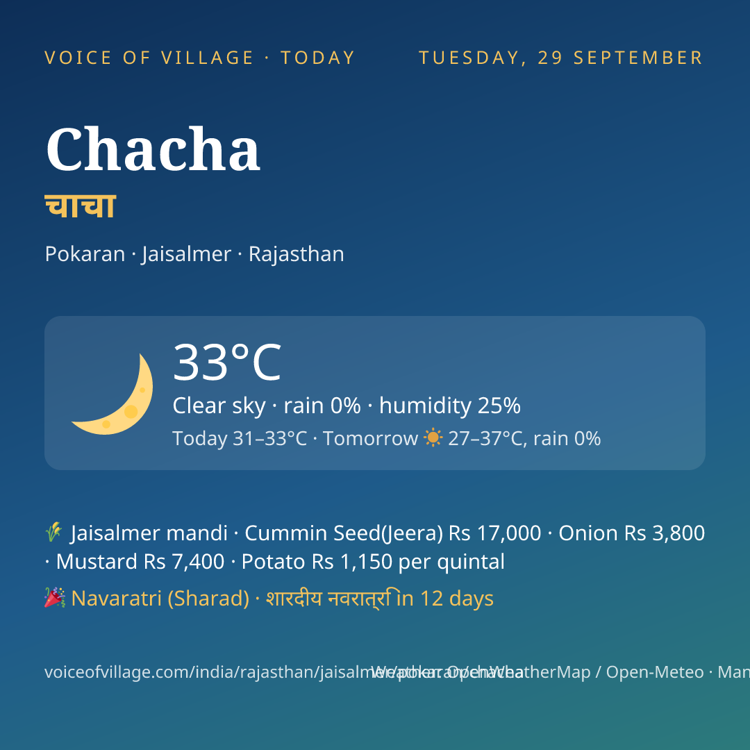 Chacha today