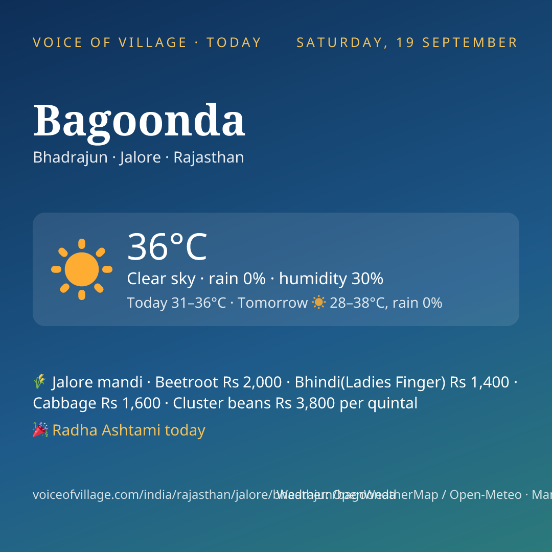 Bagoonda today