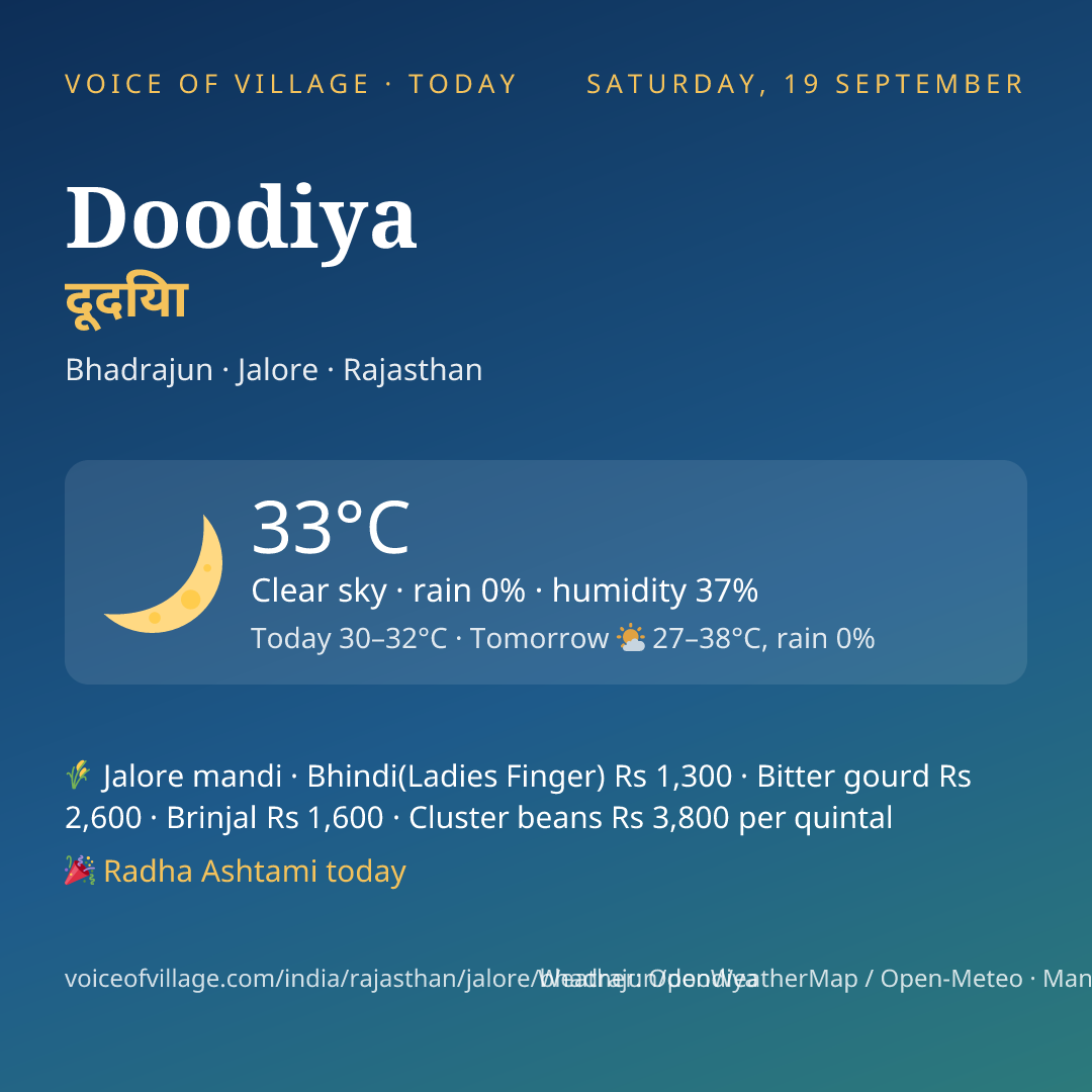 Doodiya today