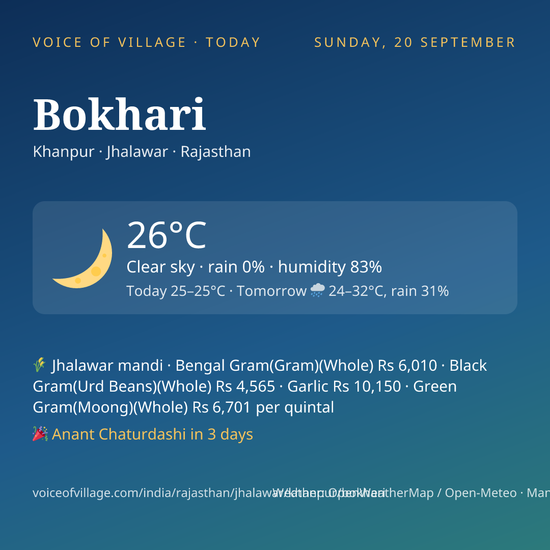 Bokhari today
