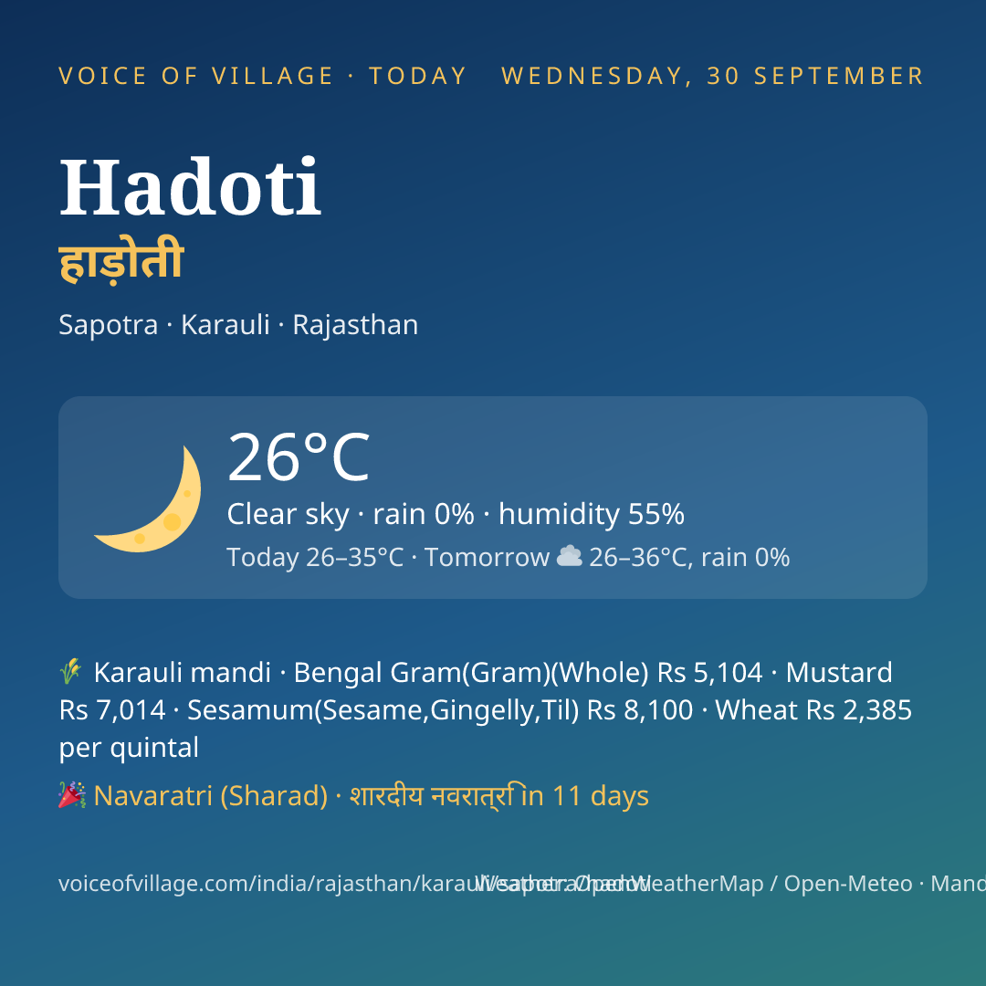 Hadoti today