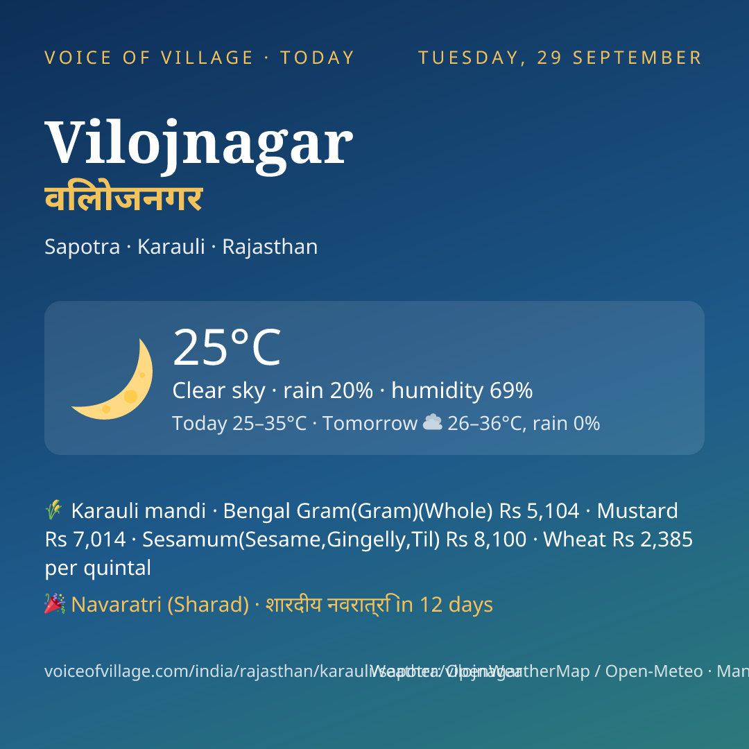 Vilojnagar today