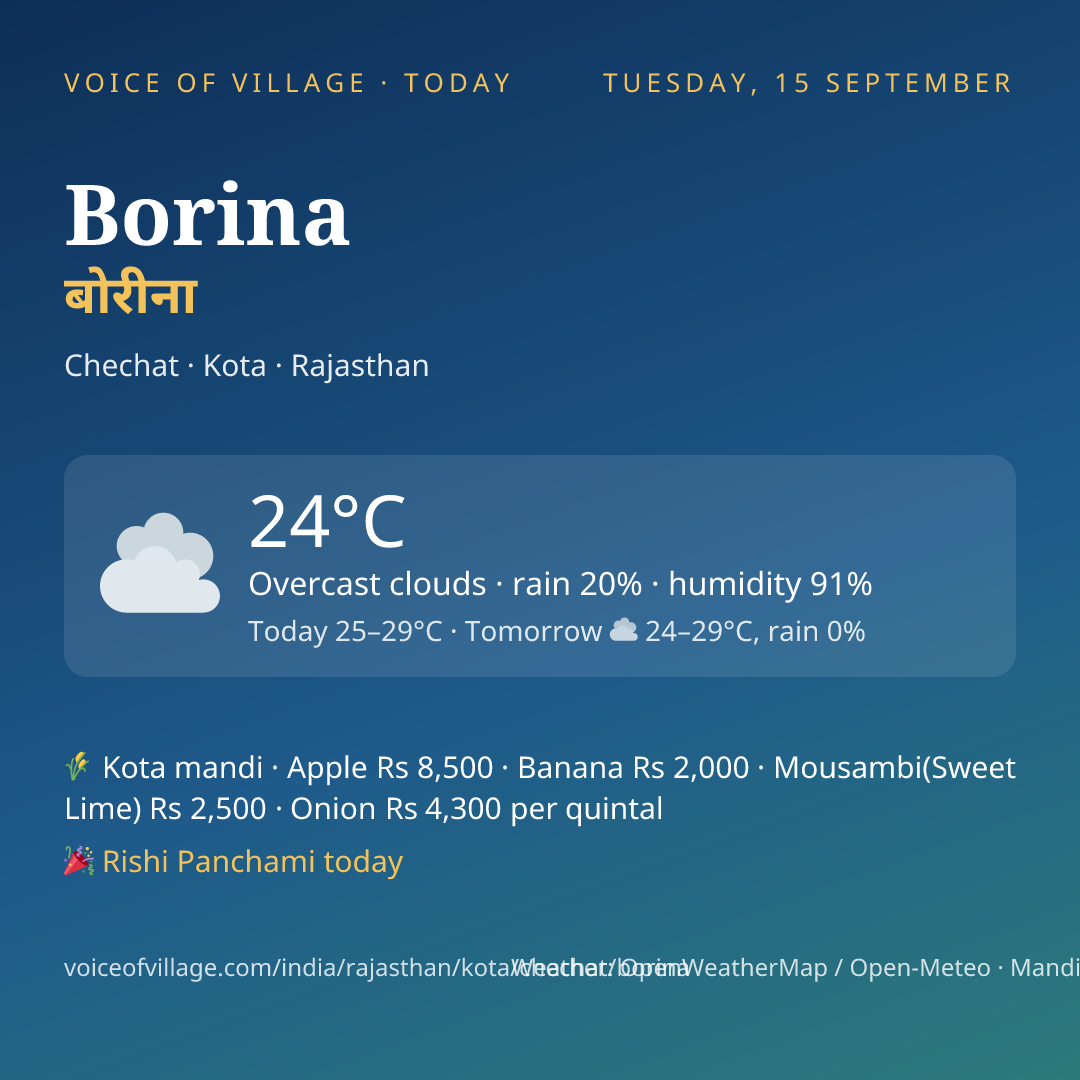 Borina today