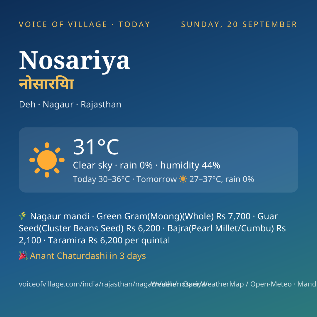 Nosariya today