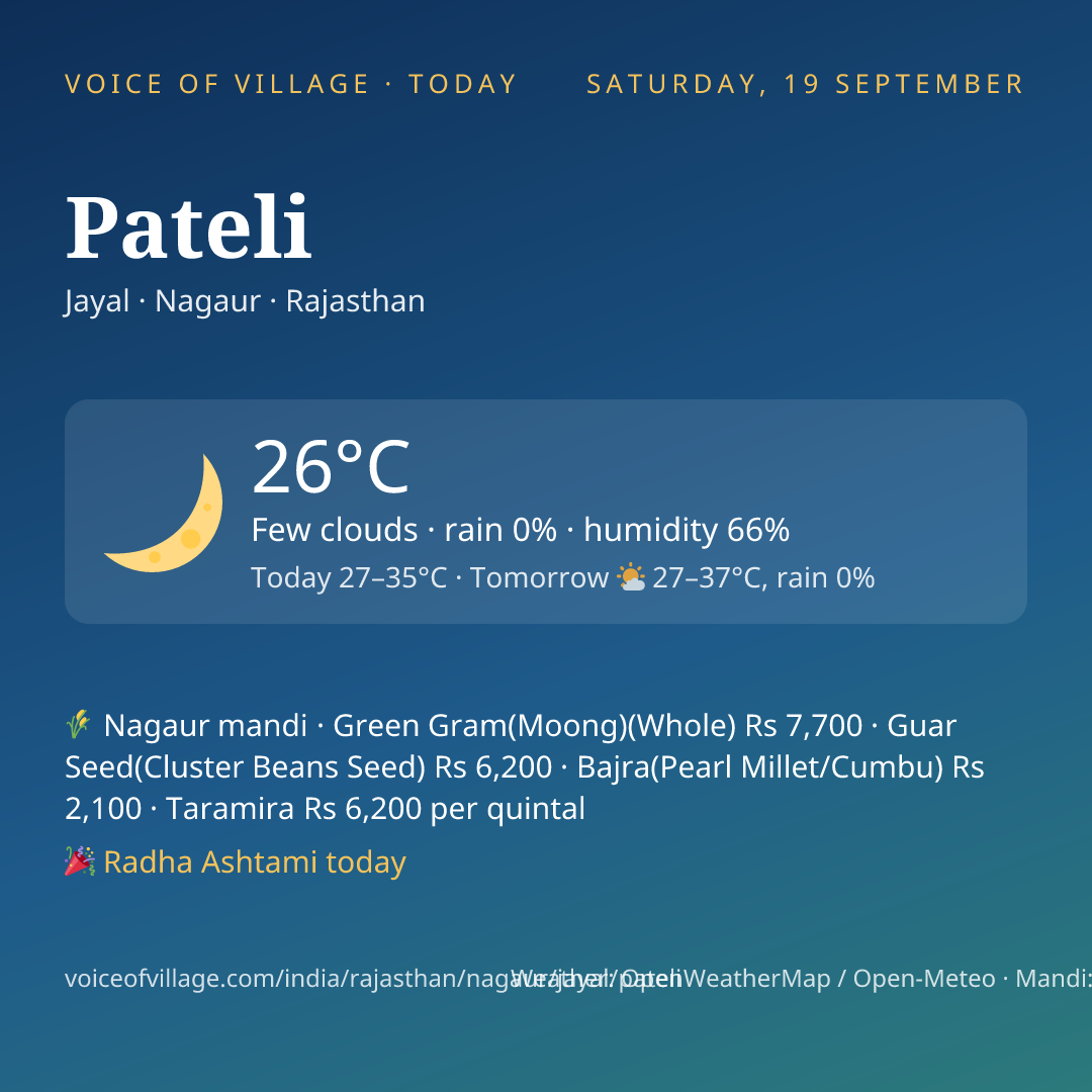 Pateli today