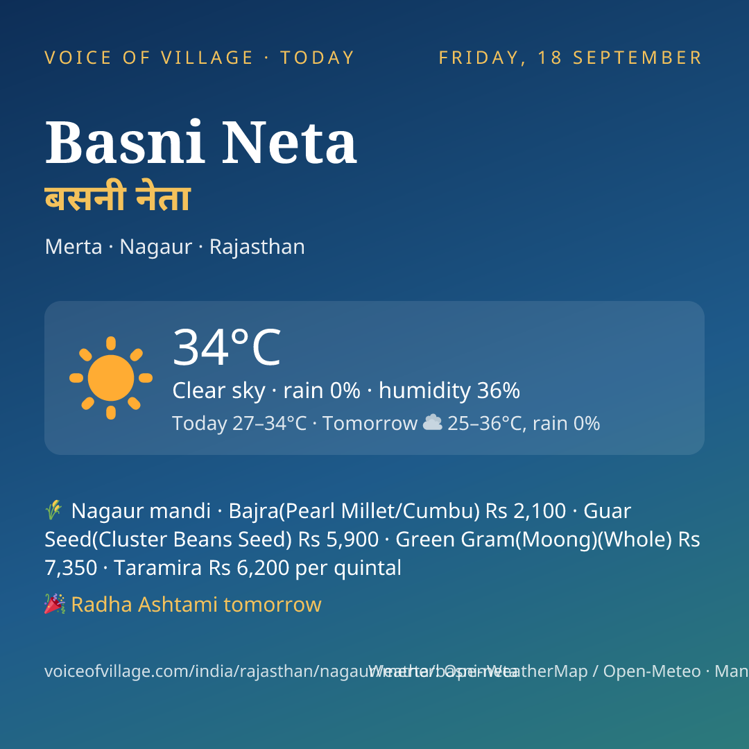 Basni Neta today