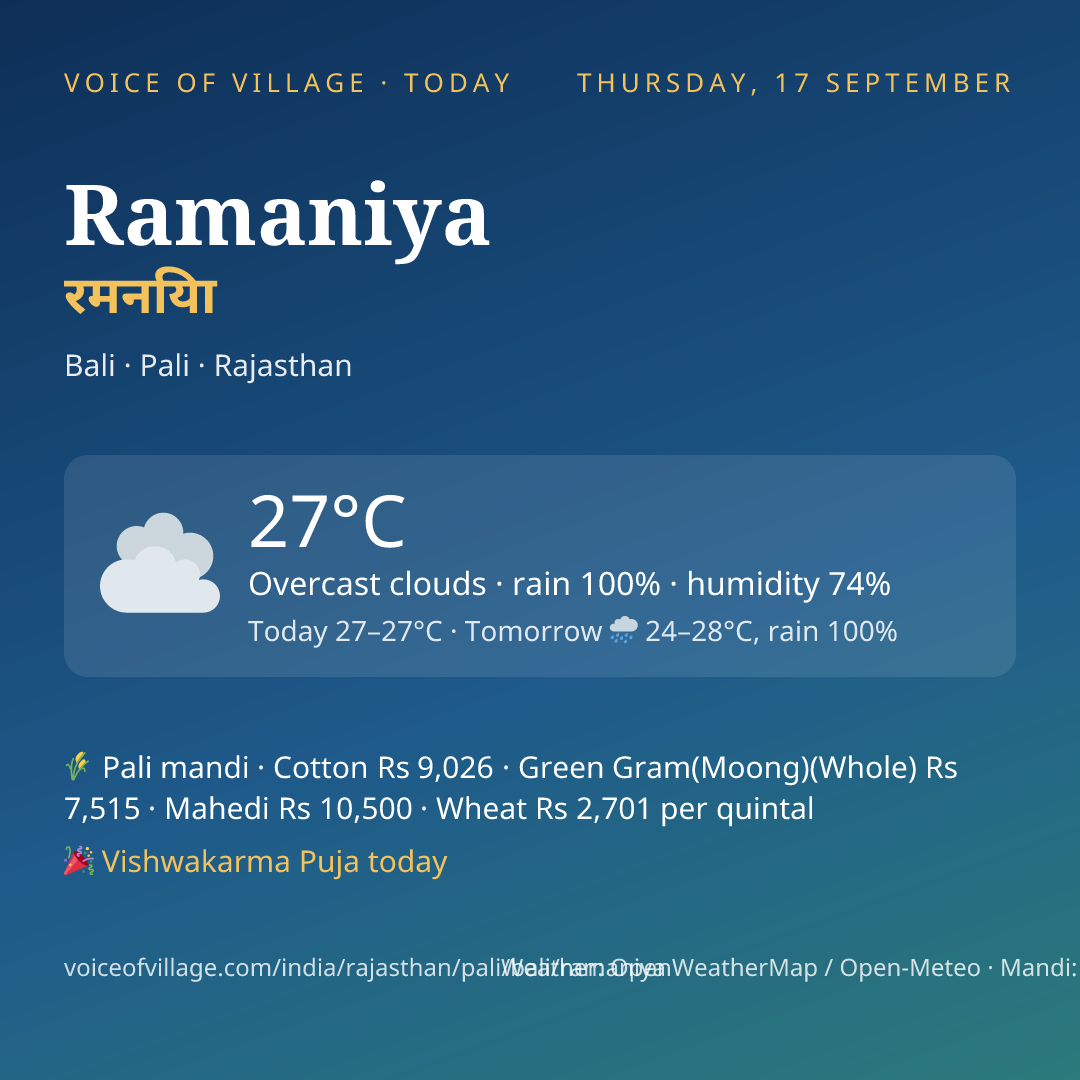 Ramaniya today