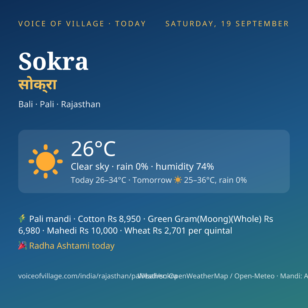 Sokra today